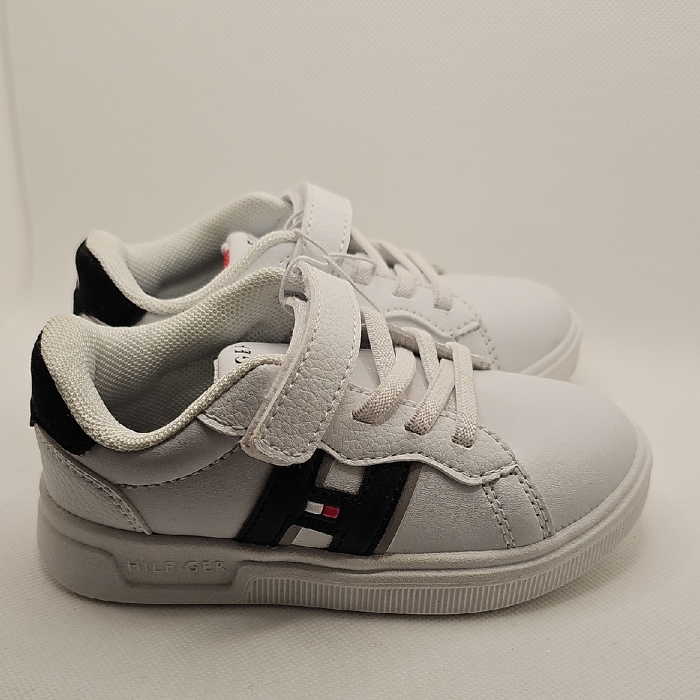 Tommy Hilfiger Kids White and Black Sneakers - Picture 4 of 6